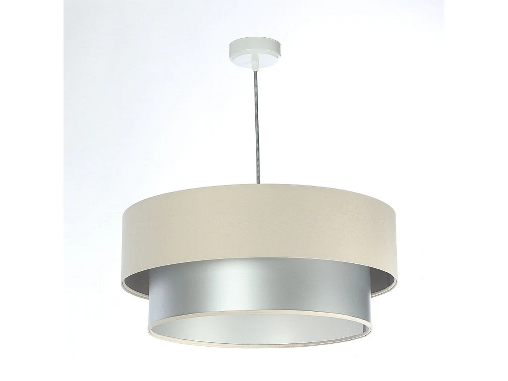 Lampa wisząca DOUBLE CREAM 60 kremowa/srebrna