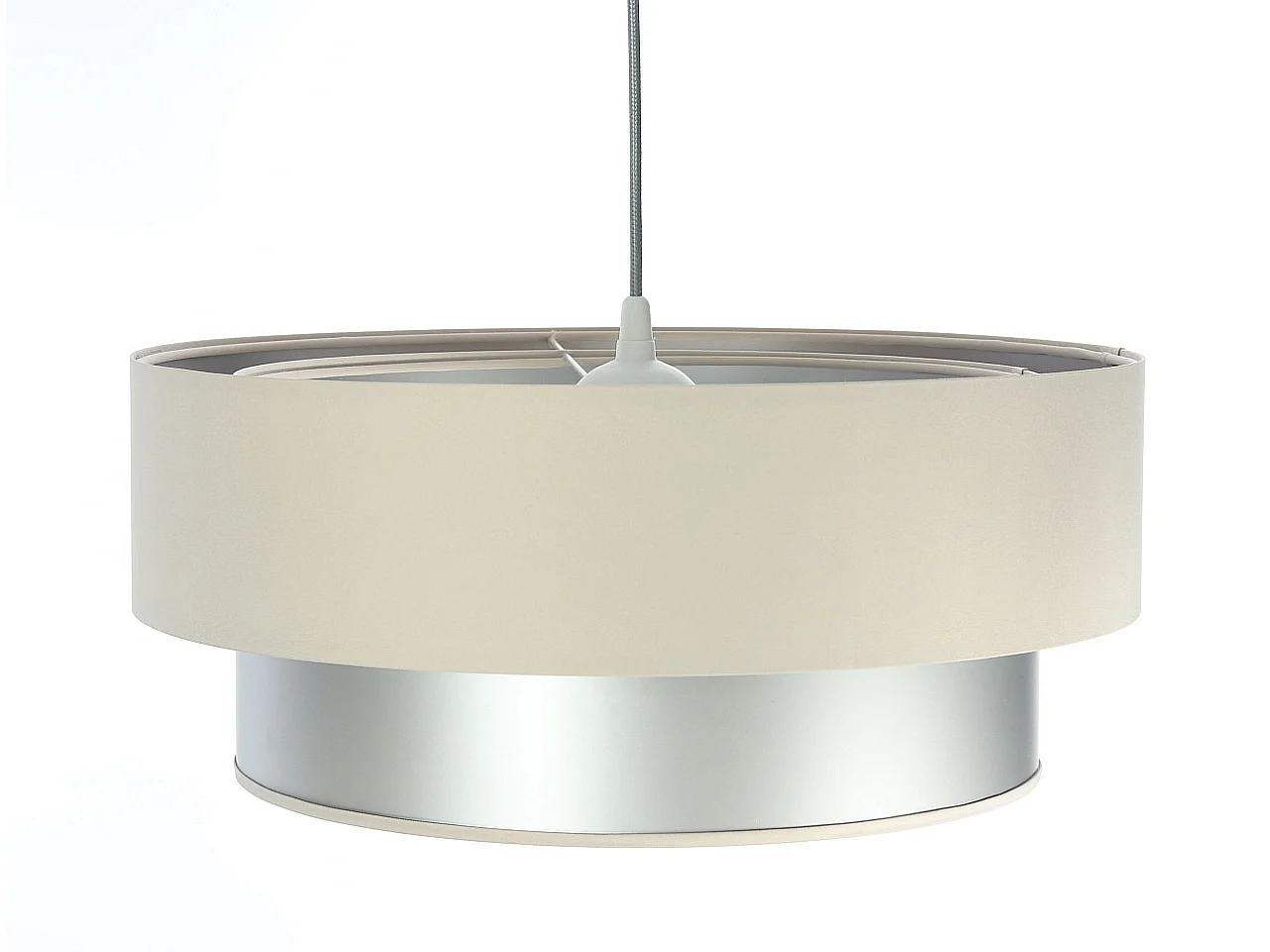 Lampa wisząca DOUBLE CREAM 60 kremowa/srebrna