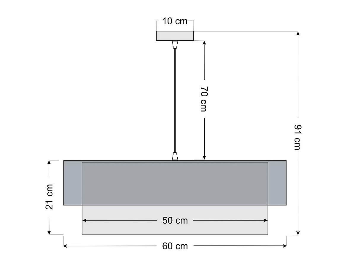 Lampa wisząca DOUBLE CREAM 60 kremowa/srebrna