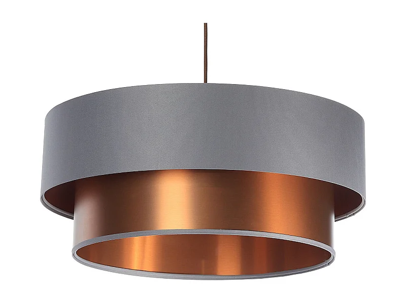 Lampa wisząca DOUBLE GRAY 60 szara/miedziana