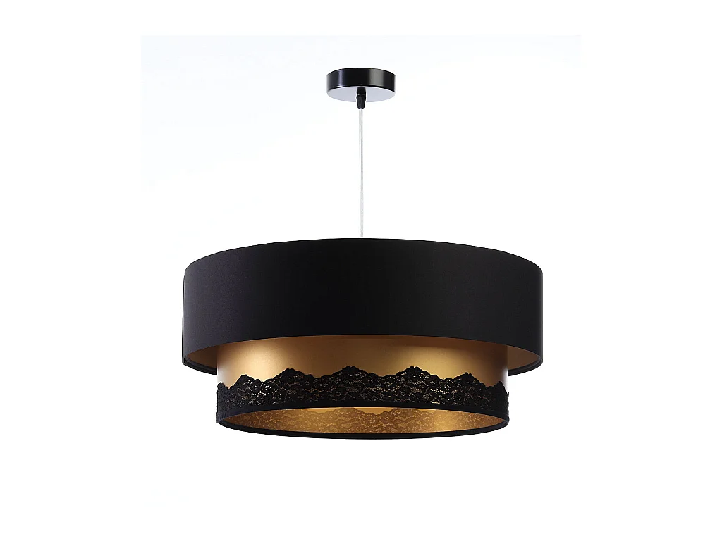 Lampa wisząca DOUBLE ELEGANT 60 czarna/złota
