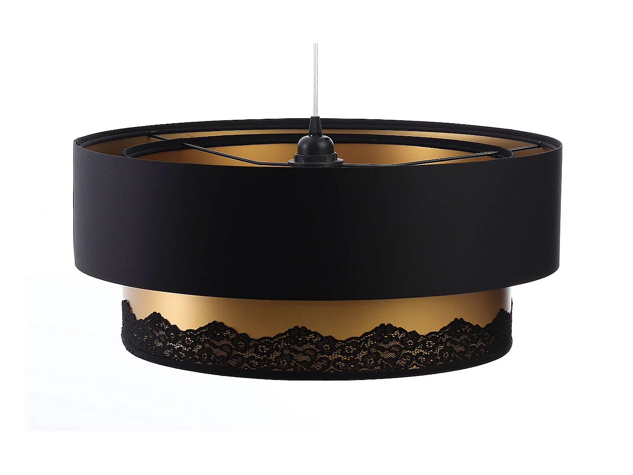 Lampa wisząca DOUBLE ELEGANT 60 czarna/złota