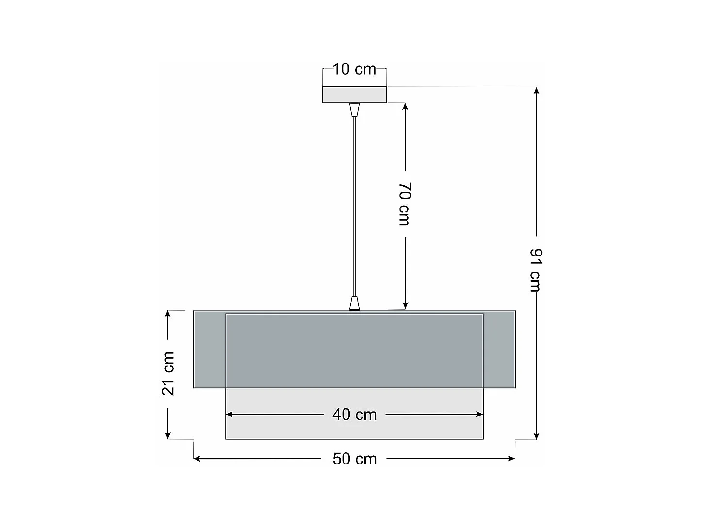 Hängeleuchte Duo Ø50cm
