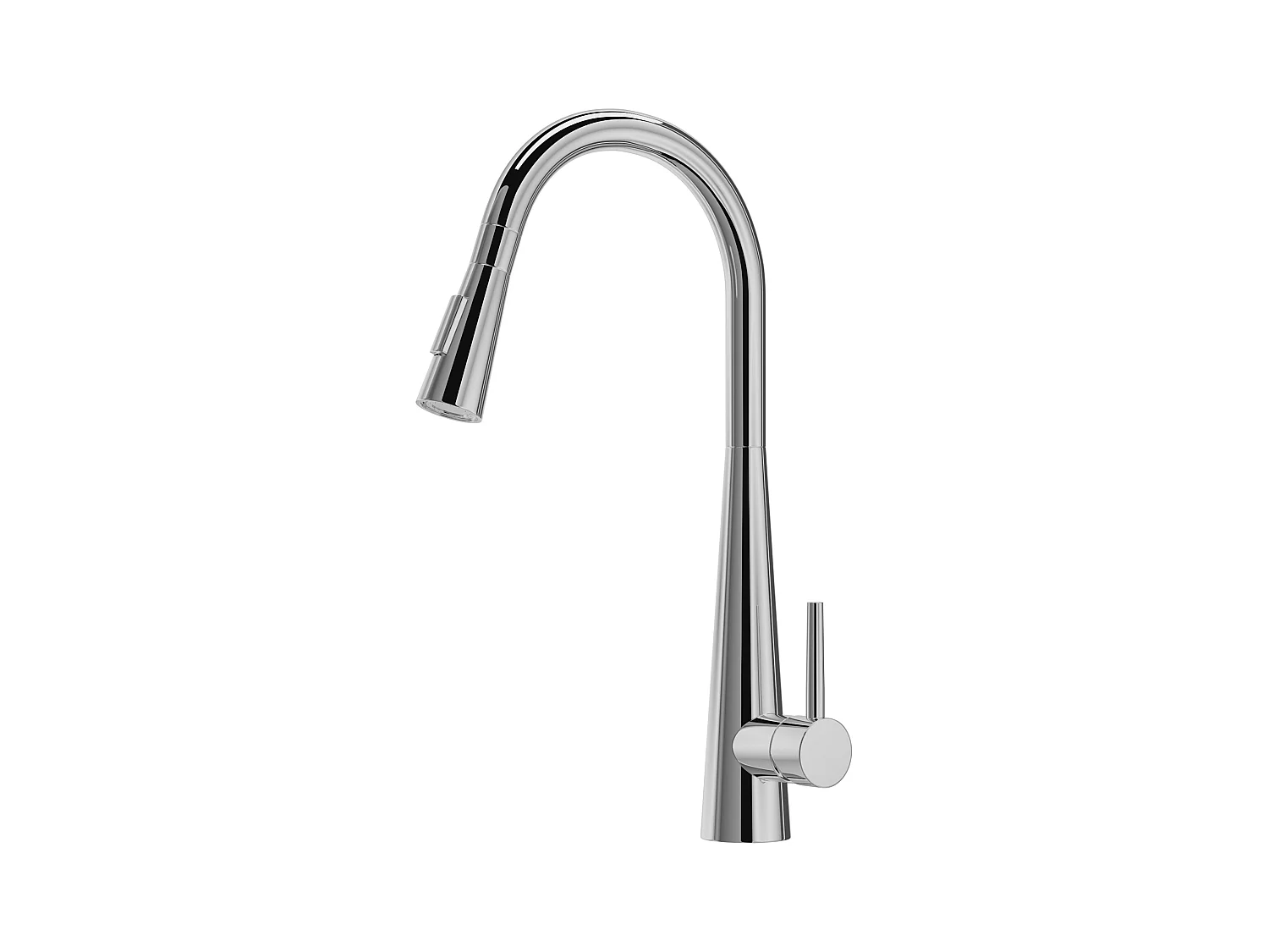 Fregadero 76x45 cm SOELA + grifo con ducha RONA de acero inoxidable - Gris y Cromado