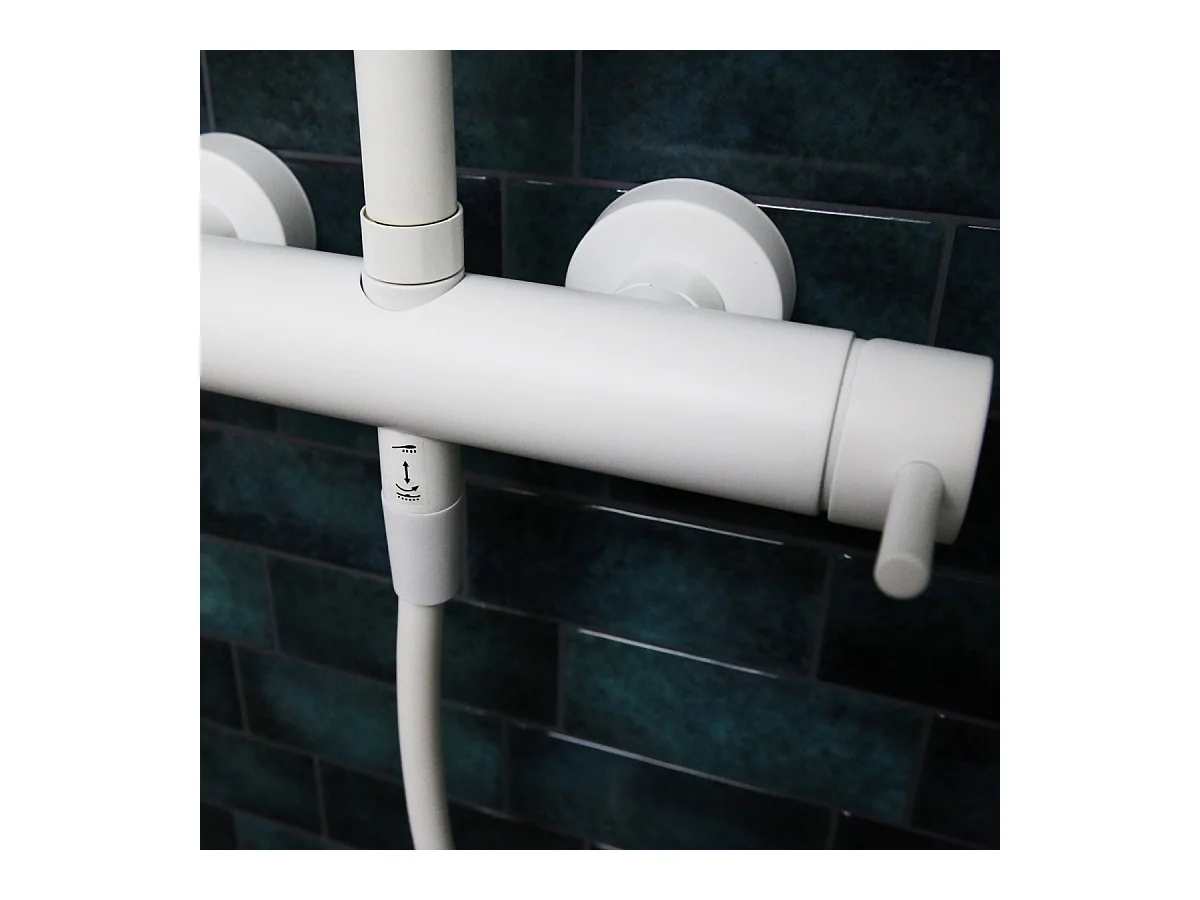 Mechanischer Duschsäule Envol in Weiß Essebagno