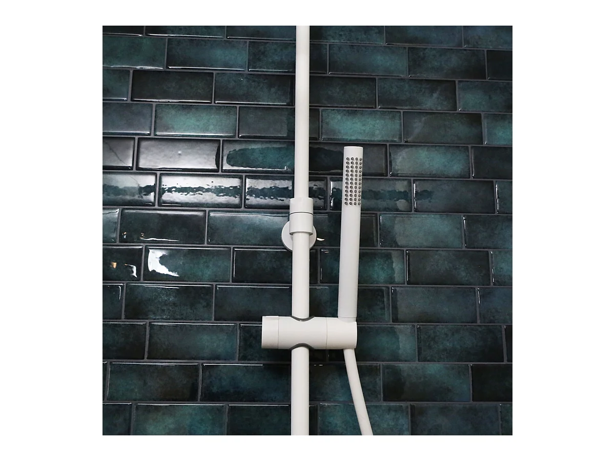 Mechanischer Duschsäule Envol in Weiß Essebagno