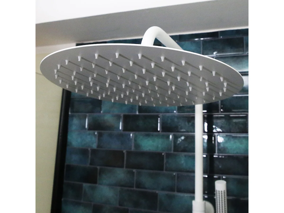 Mechanischer Duschsäule Envol in Weiß Essebagno