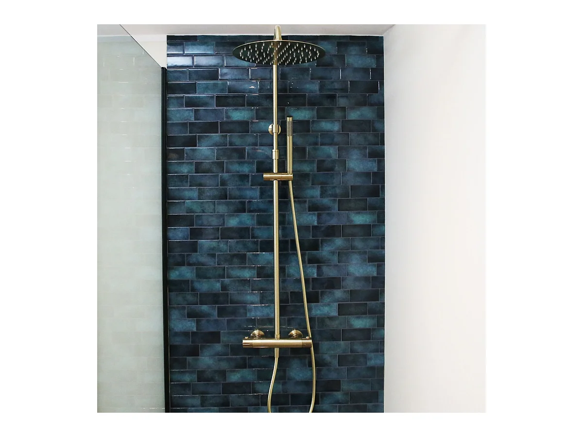 Thermostat-Duschsäule Envol Gold gebürstet Essebagno