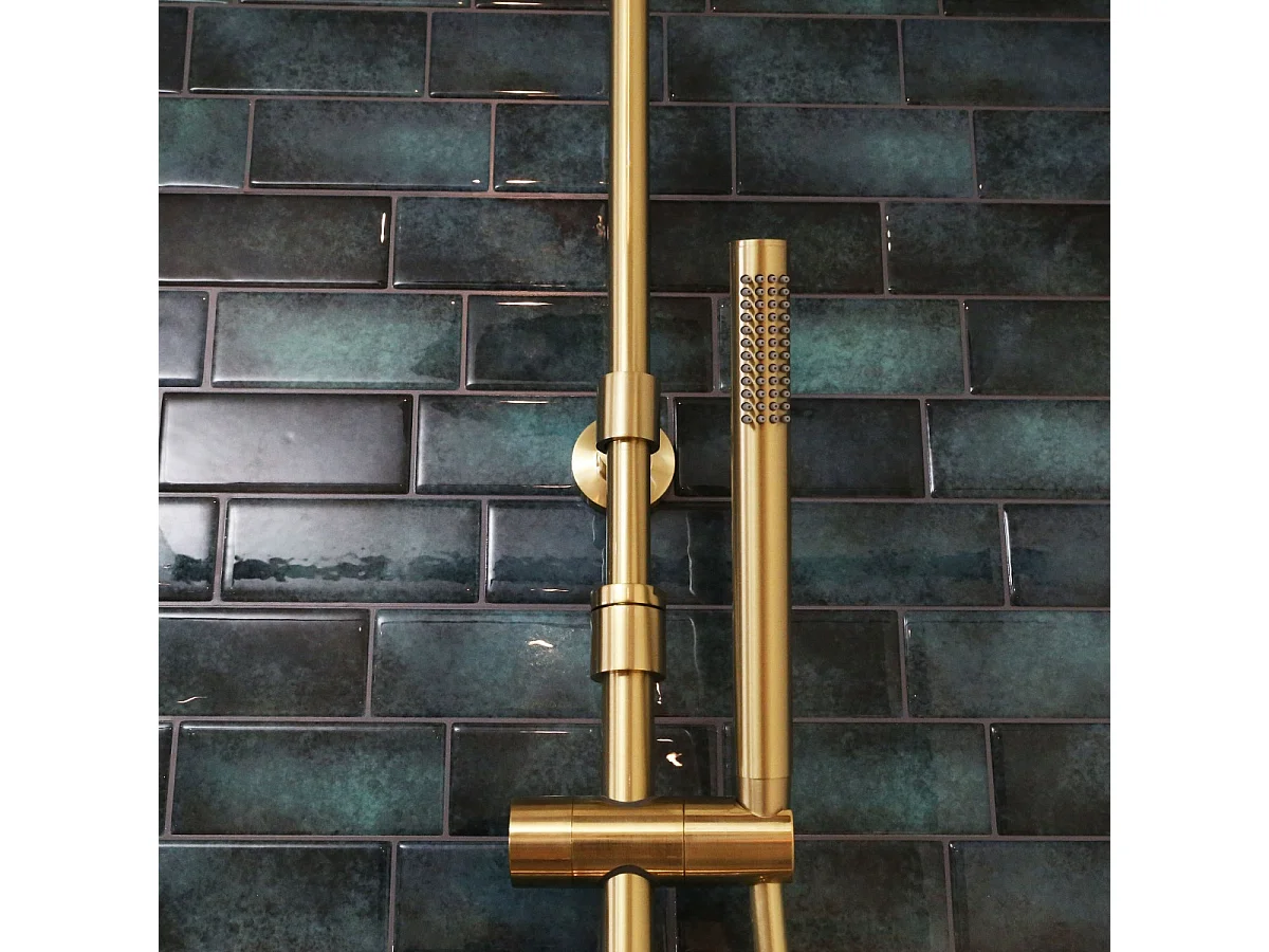 Thermostat-Duschsäule Envol Gold gebürstet Essebagno