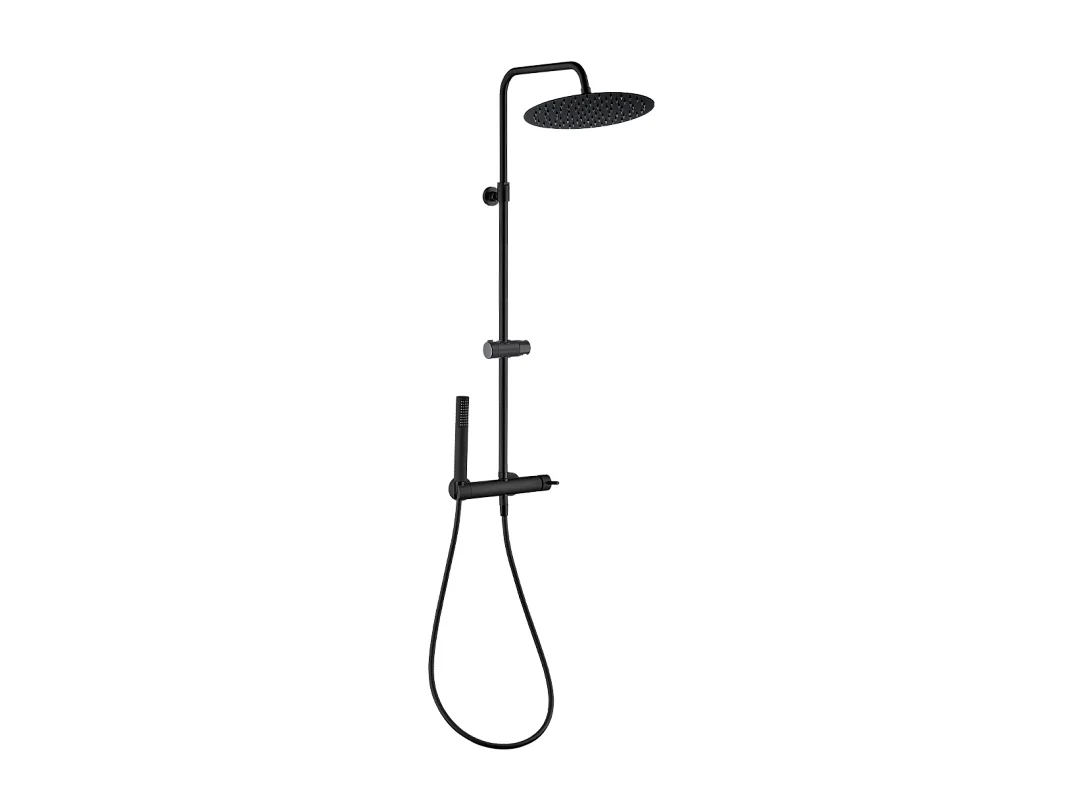 Mechanische Duschsäule Envol schwarz Essebagno