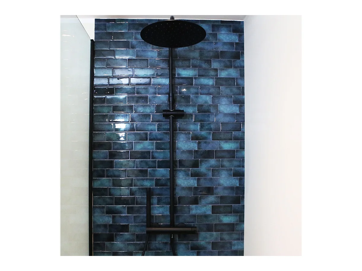 Mechanische Duschsäule Envol schwarz Essebagno