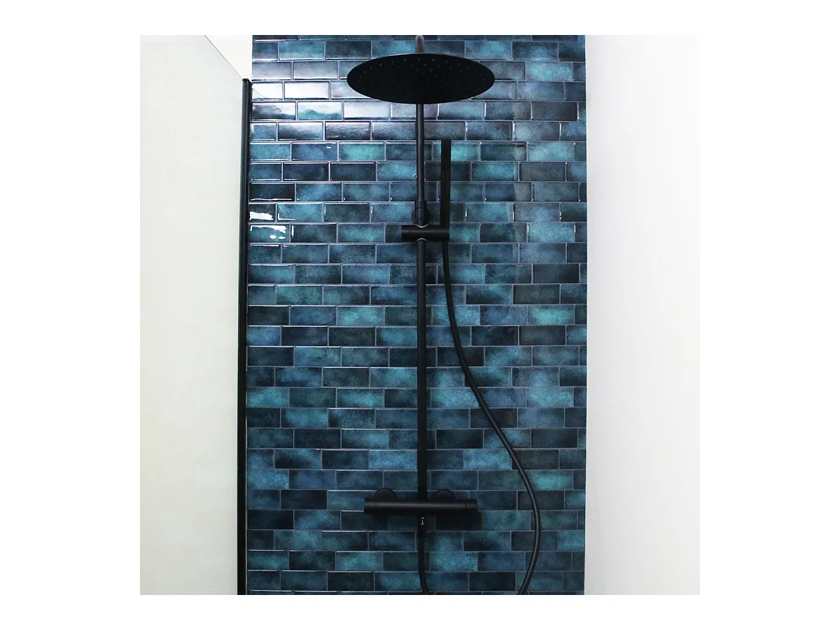 Mechanische Duschsäule Envol schwarz Essebagno