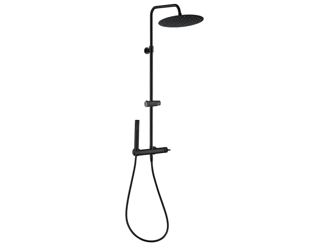 Mechanische Duschsäule Envol schwarz Essebagno