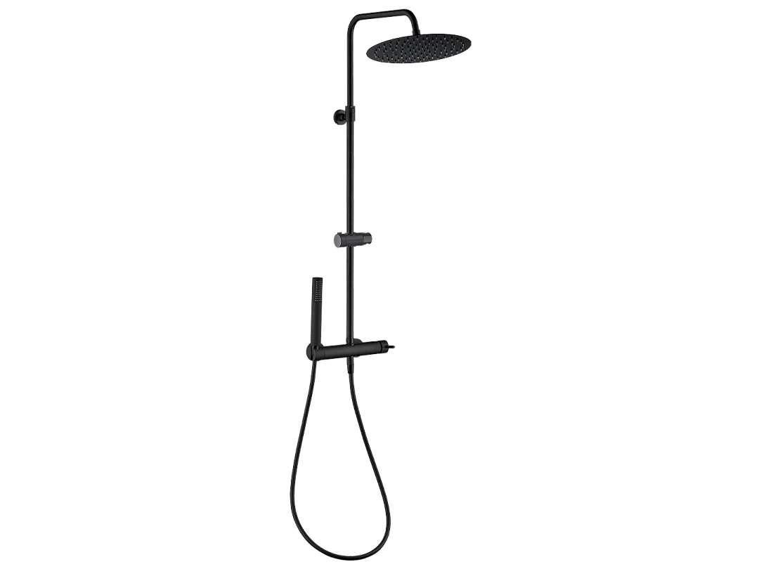 Mechanische Duschsäule Envol schwarz Essebagno