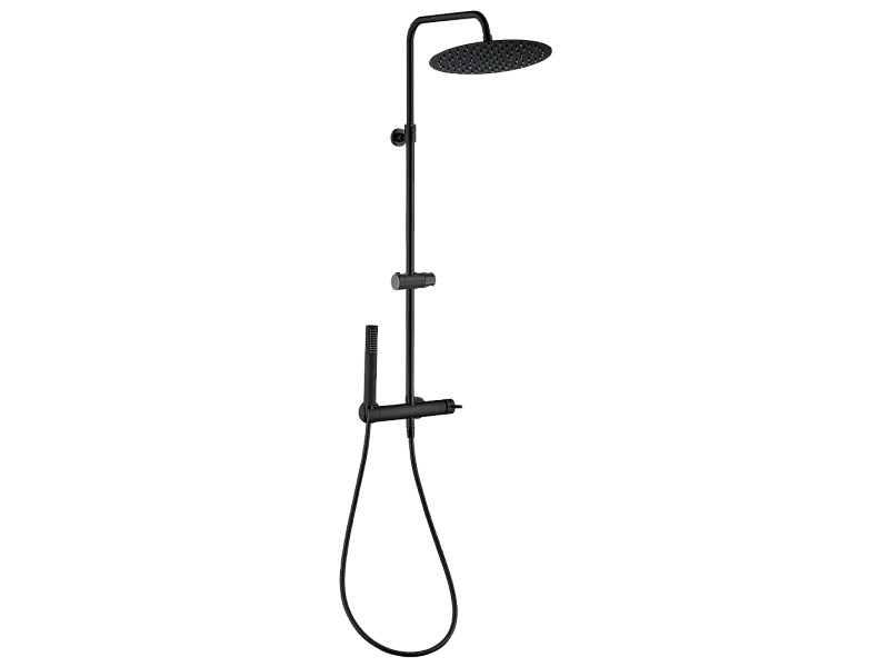 Conjunto de duche mecânica Envol preto Essebagno