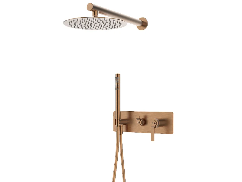 Molette Colonna doccia a incasso meccanica in rame spazzolato Essebagno