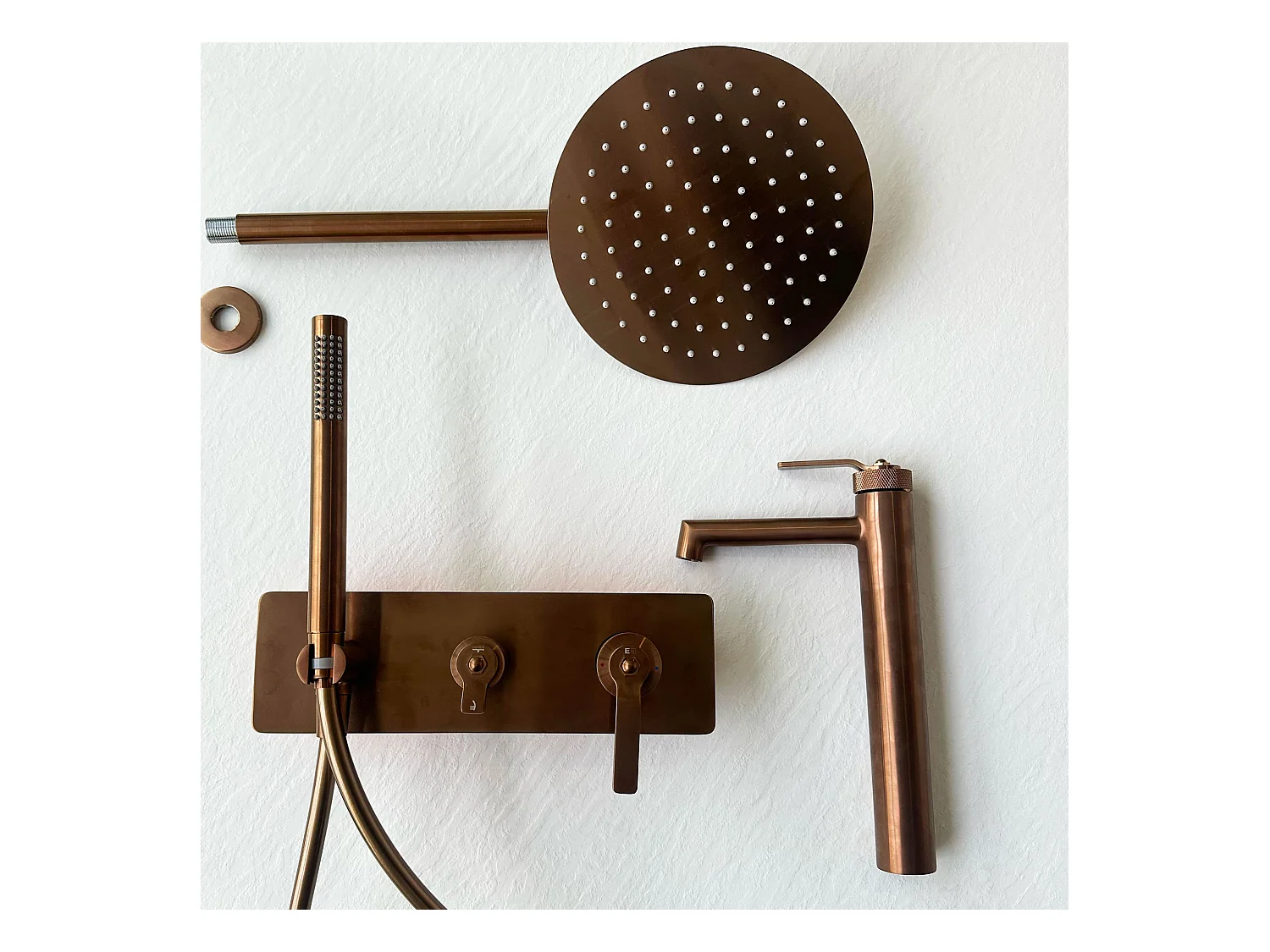 Molette Colonna doccia a incasso meccanica in rame spazzolato Essebagno