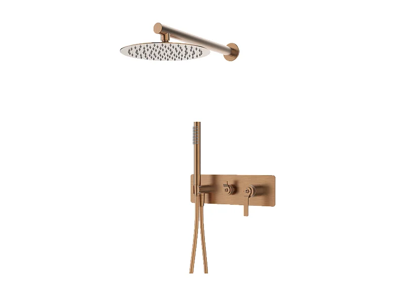Molette Colonna doccia a incasso meccanica in rame spazzolato Essebagno