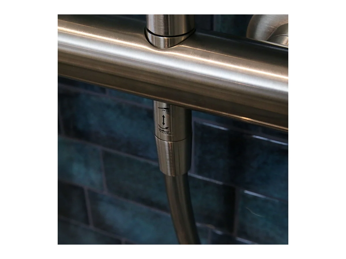 Conjunto de duche mecânica Envol inox escovado Essebagno