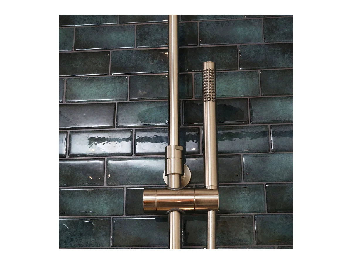 Conjunto de duche mecânica Envol inox escovado Essebagno