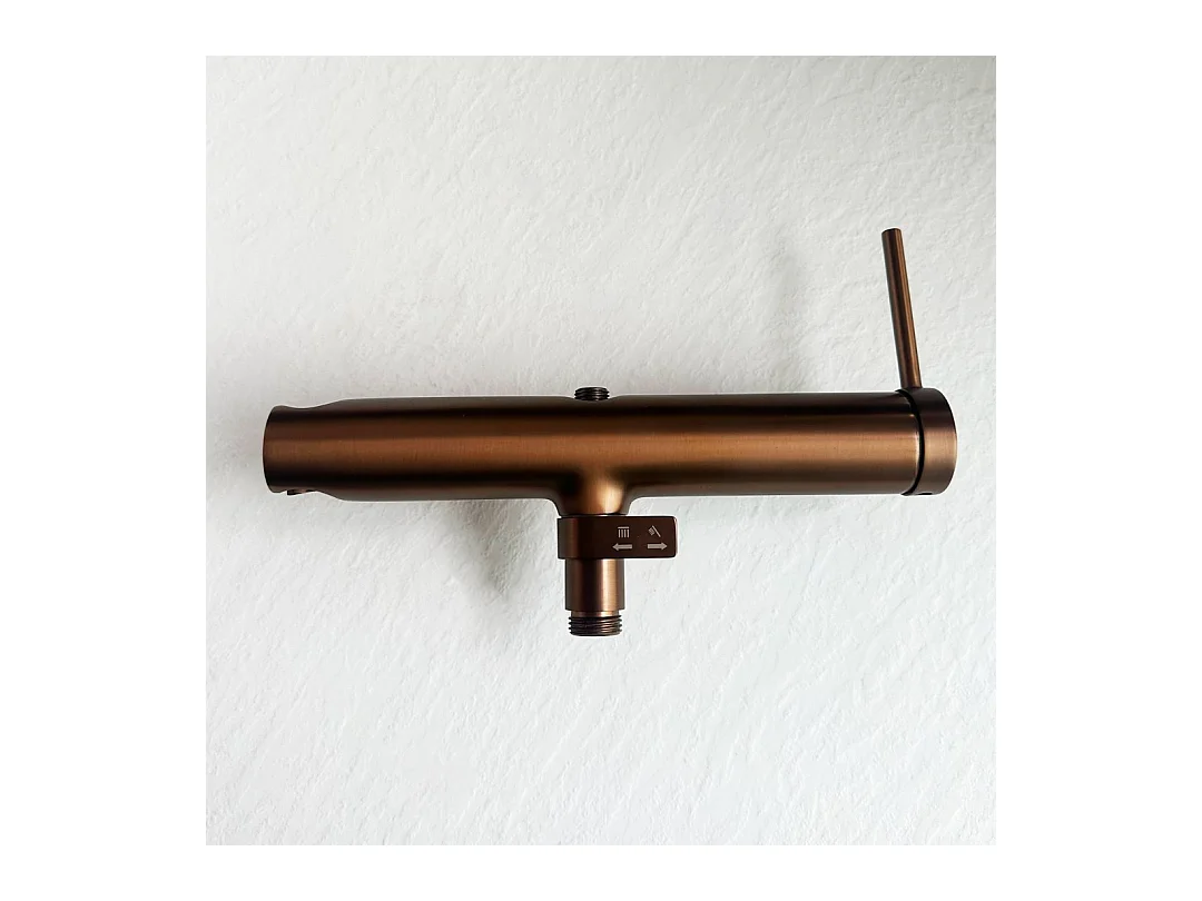 Lollipop II colonne de douche mécanique cuivre brossé 250 - Essebagno