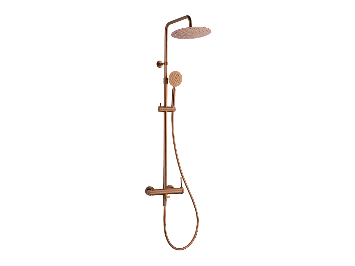 Lollipop II colonne de douche mécanique cuivre brossé 250 - Essebagno