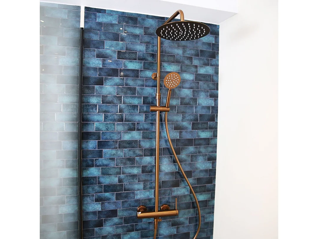 Lollipop II Coluna de duche mecânica em cobre escovado 250 Essebagno