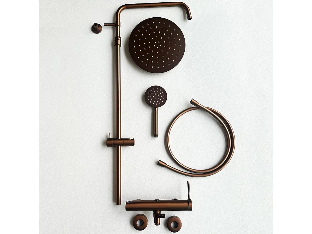 Lollipop II Coluna de duche mecânica em cobre escovado 250 Essebagno