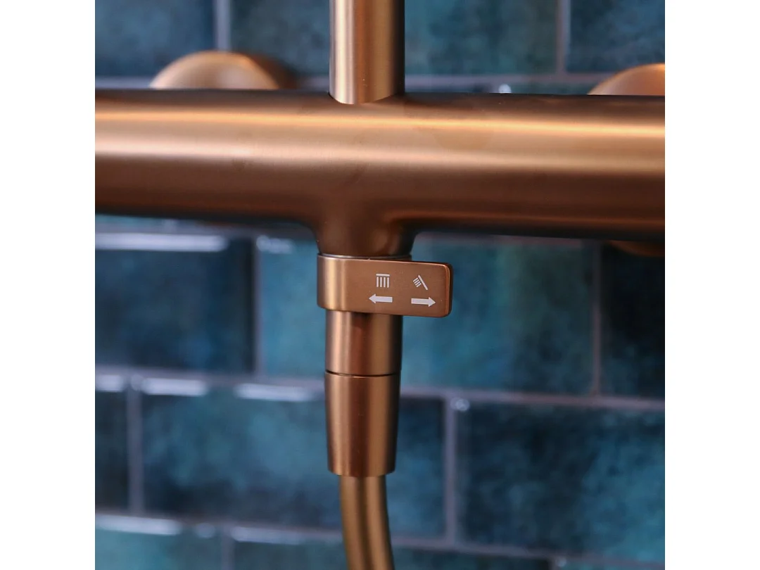 Lollipop II Coluna de duche mecânica em cobre escovado 250 Essebagno
