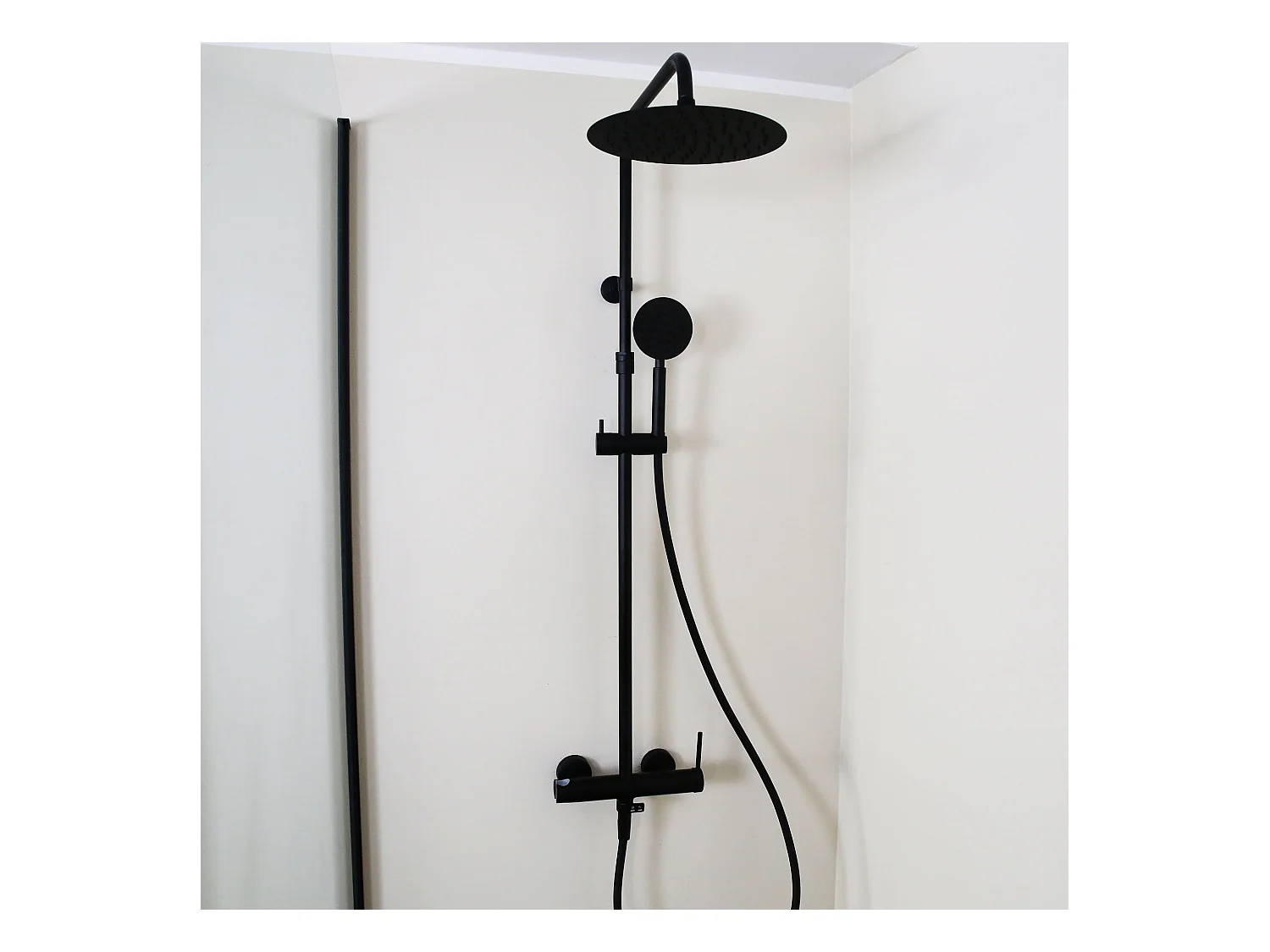 Lollipop II Duschsäule Mechanische mattschwarz 250 Essebagno