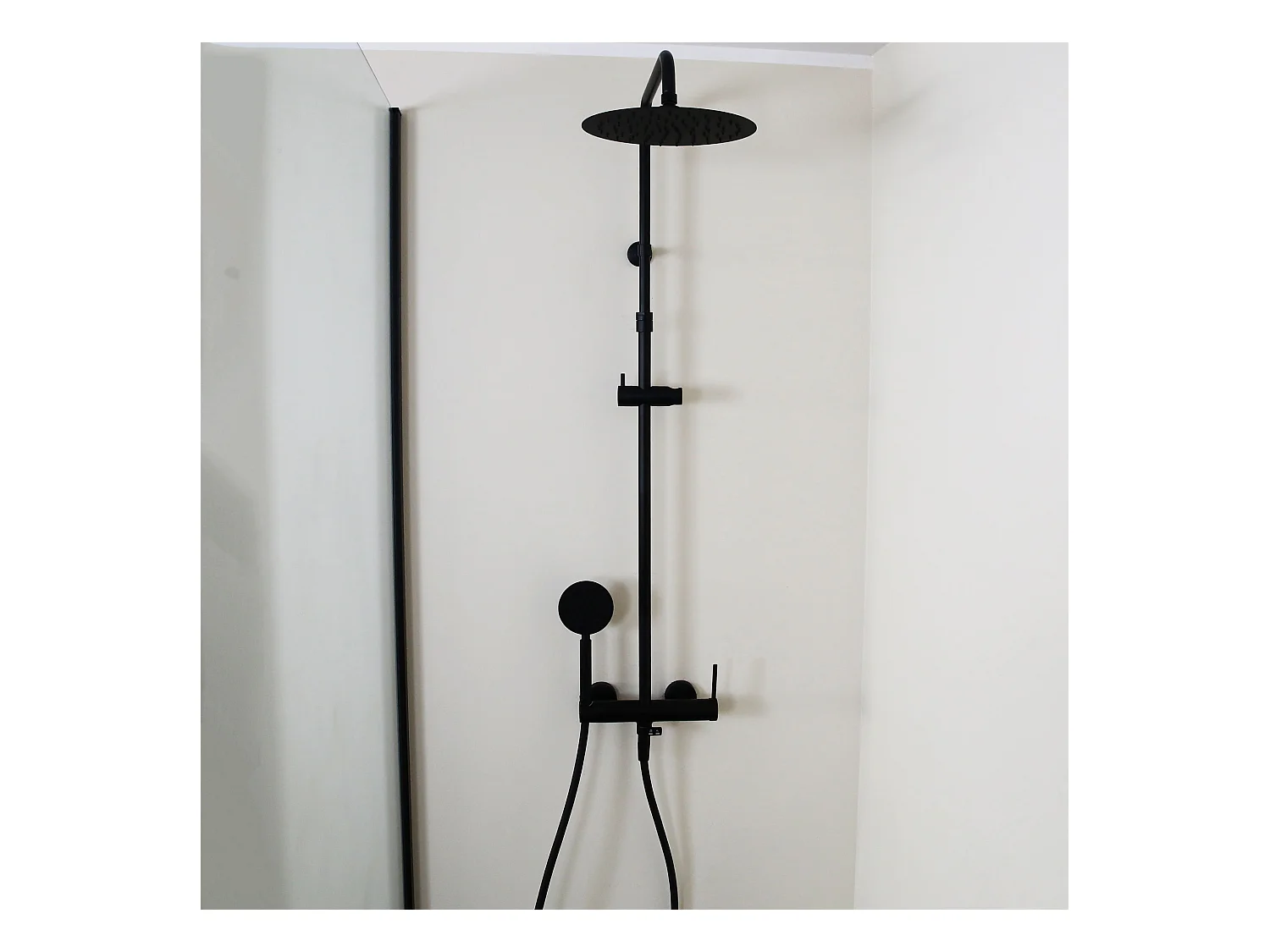 Lollipop II Duschsäule Mechanische mattschwarz 250 Essebagno