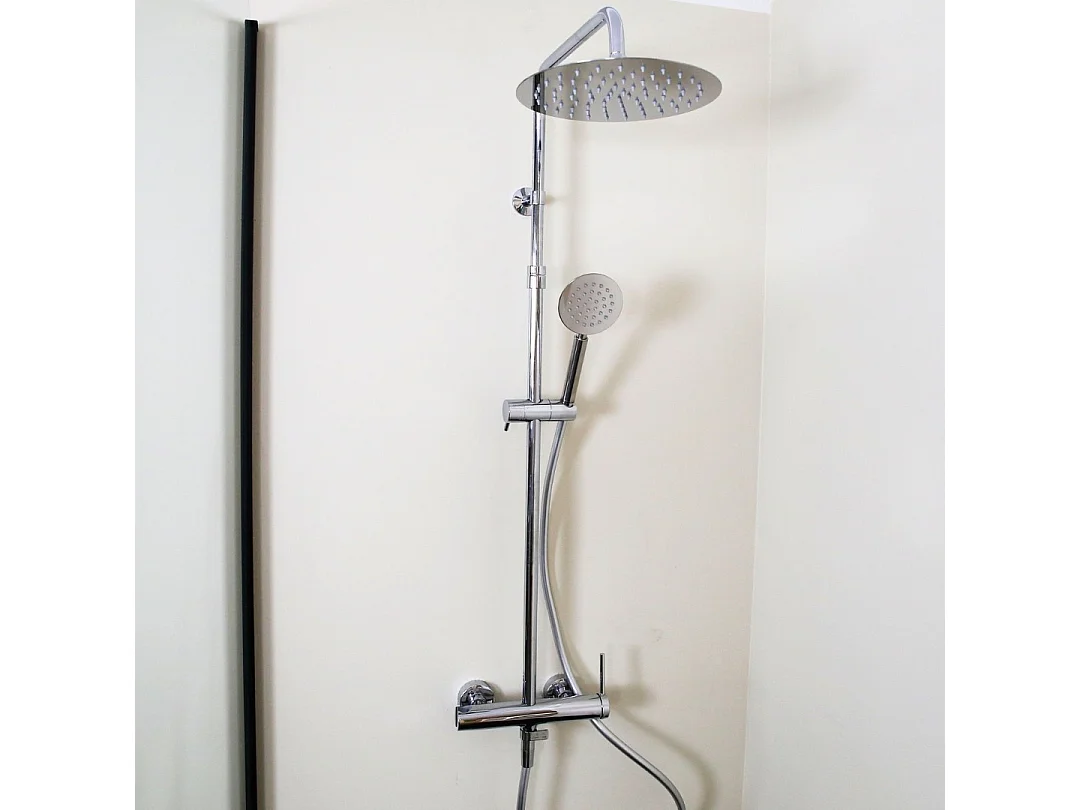 Lollipop II Coluna de duche mecânica em cromada 250 Essebagno