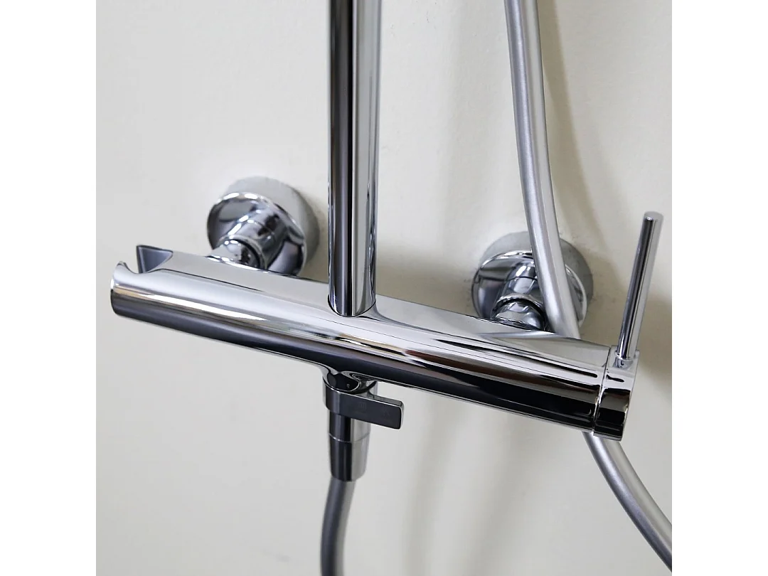 Lollipop II Coluna de duche mecânica em cromada 250 Essebagno