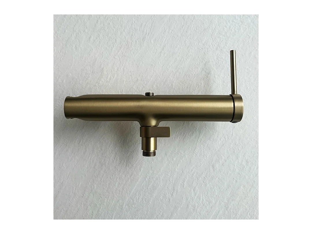 Lollipop II Colonna doccia meccanica oro spazzolato 250 Essebagno