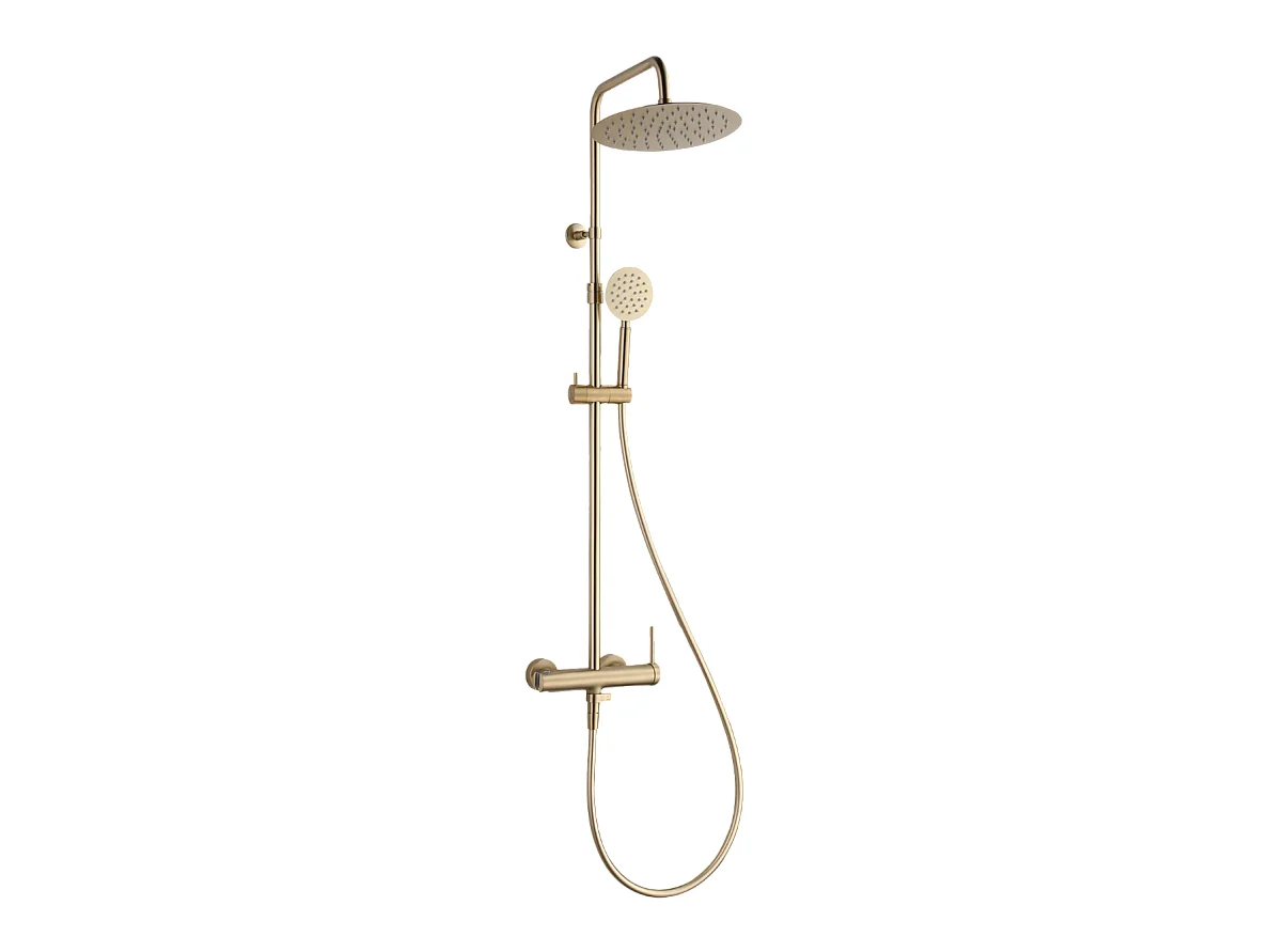 Lollipop II colonne de douche mécanique or brossé 250 - Essebagno
