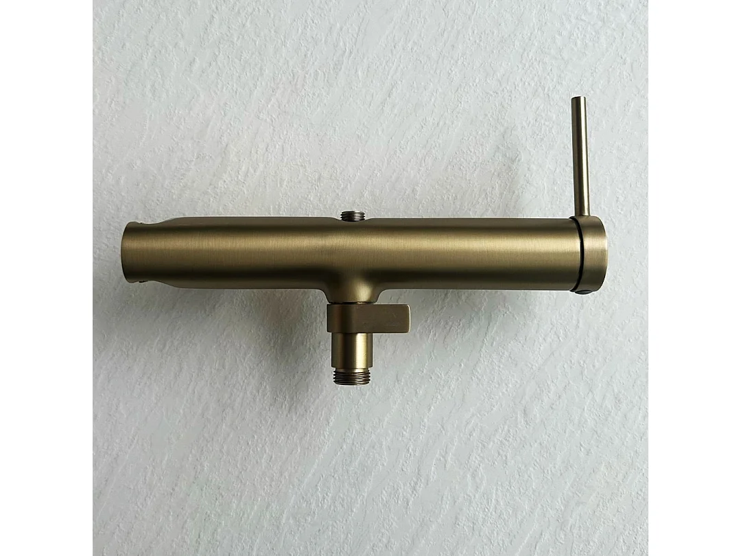 Lollipop II Columna de ducha mecánica oro cepillado 250 Essebagno