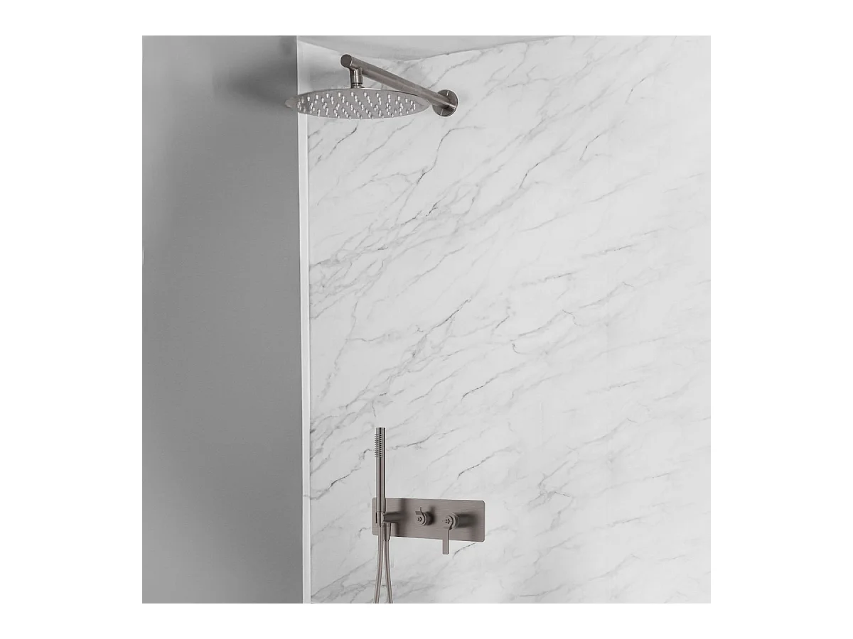 Molette Coluna de duche encastrável mecânica em aço inoxidável Essebagno