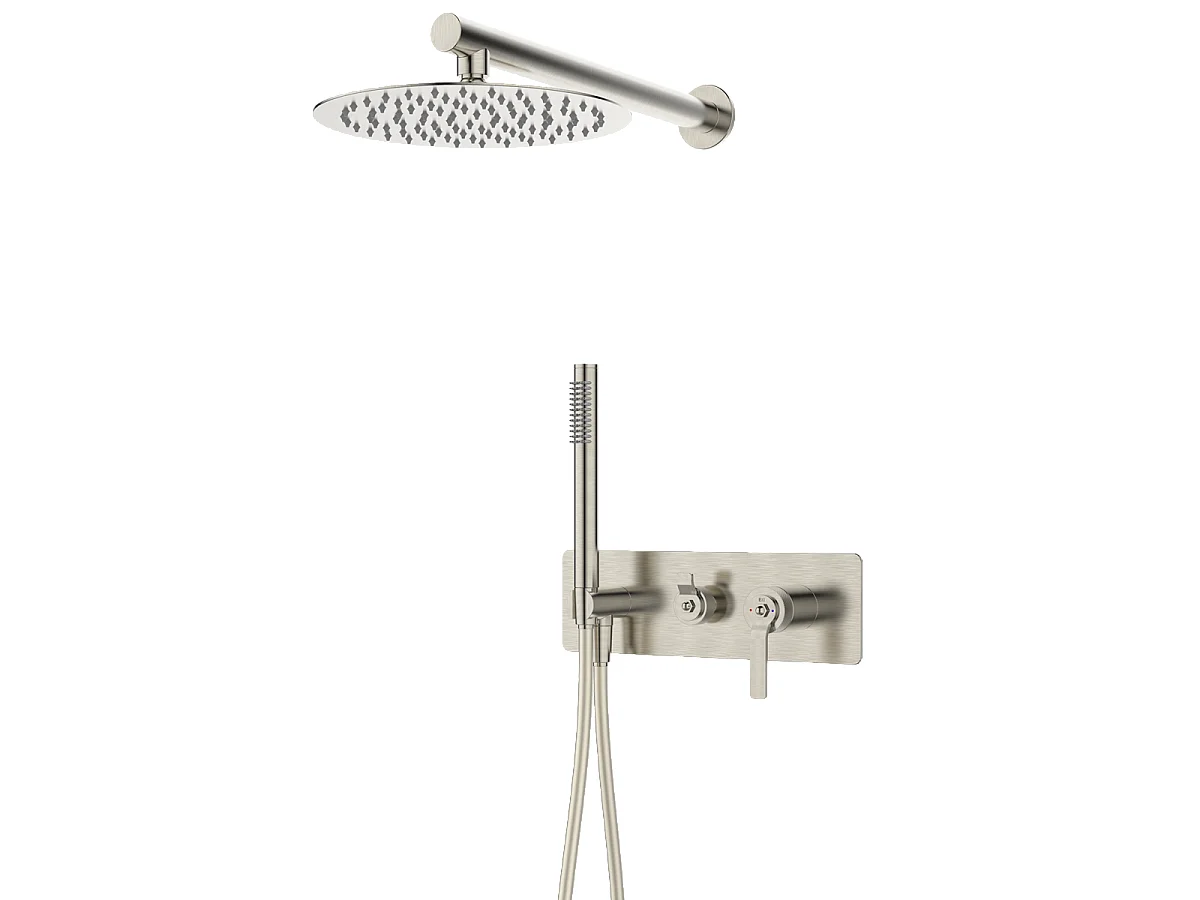 Molette Coluna de duche encastrável mecânica em aço inoxidável Essebagno