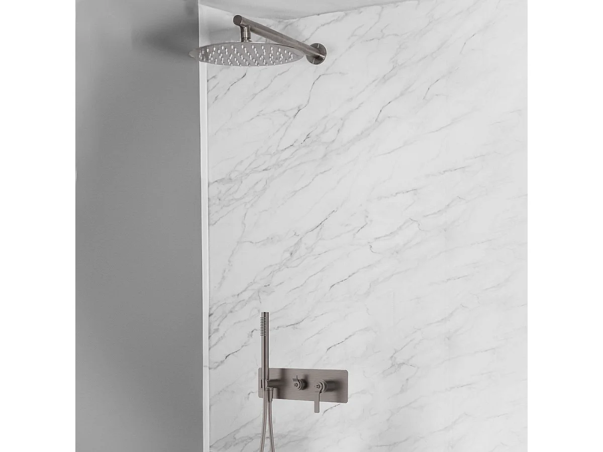 Molette Coluna de duche encastrável mecânica em aço inoxidável Essebagno