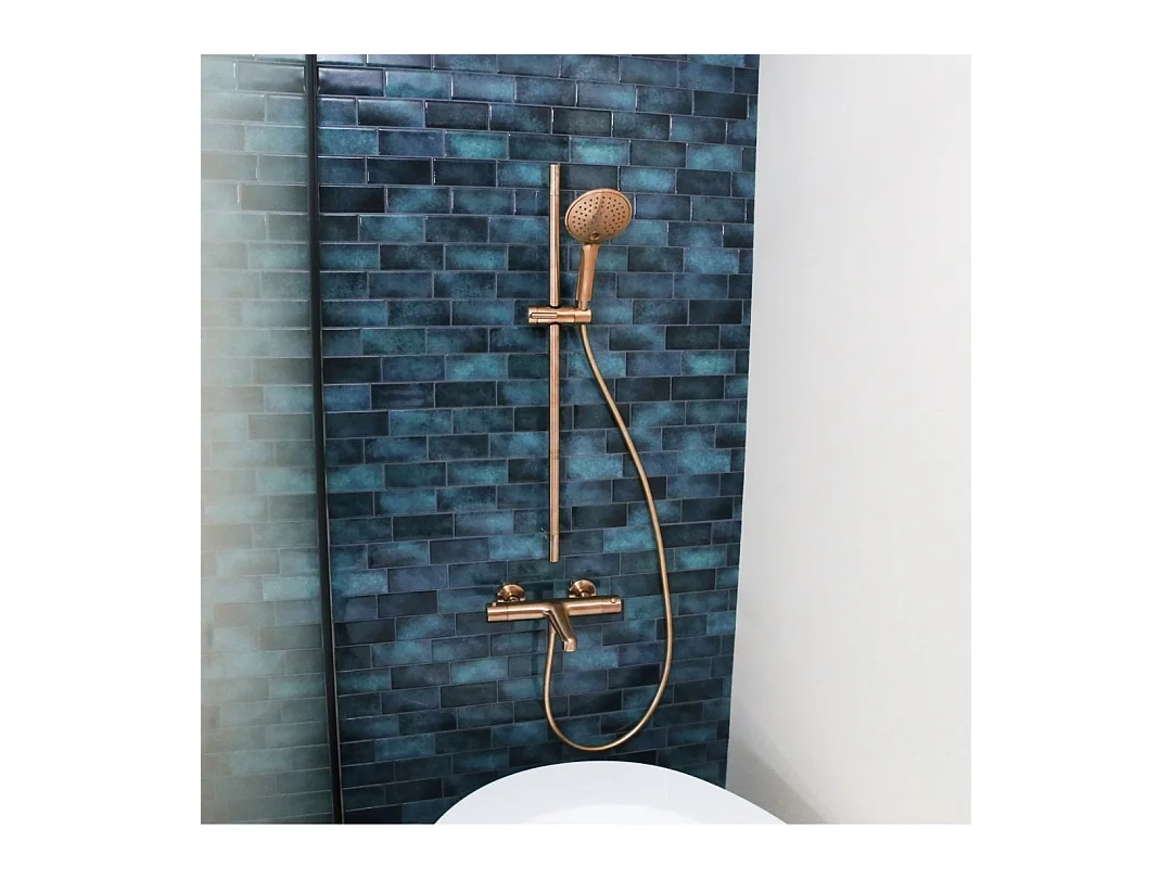 Luisa set duschstange gebürstetes Kupfer 3 teilig Essebagno