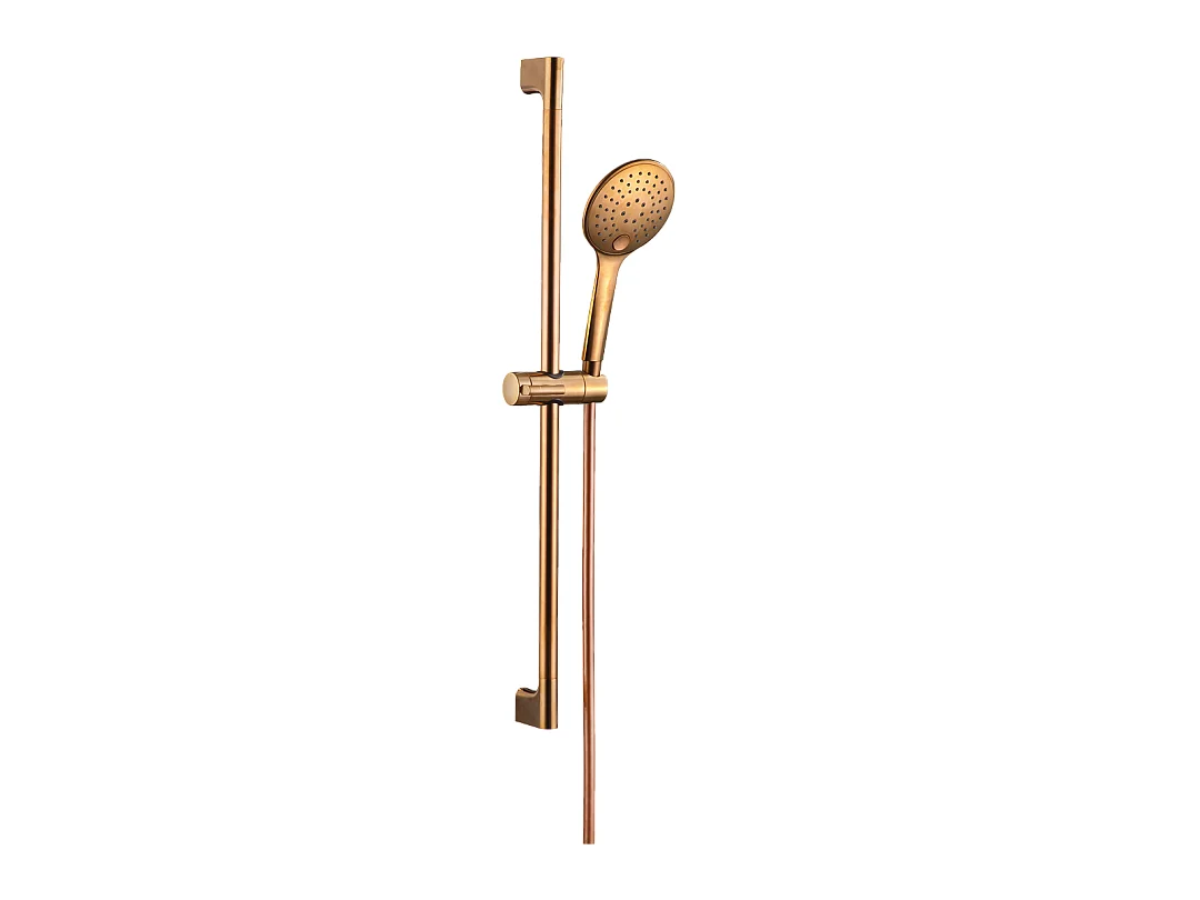 Luisa ensemble barre de douche cuivre brossé 3 pièces - Essebagno