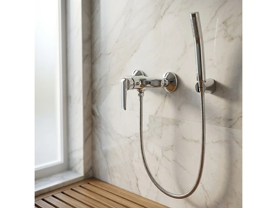 Largo mitigeur douche mécanique chrome NF - Essebagno
