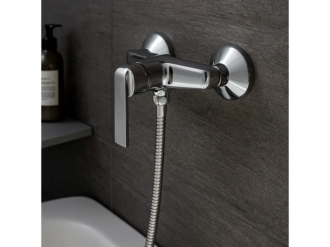 Largo mitigeur douche mécanique chrome NF - Essebagno