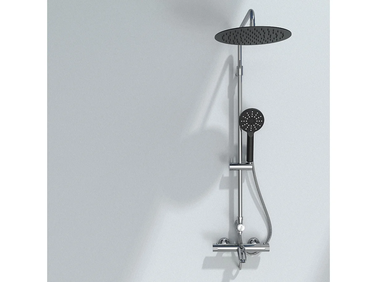 Oneo Thermostat-Badewannenarmatur in Chrom Essebagno