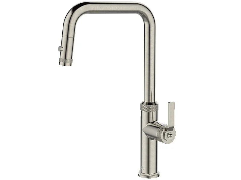 Molette Spültischmischer mit ausziehbarer Handbrause edelstahl Essebagno