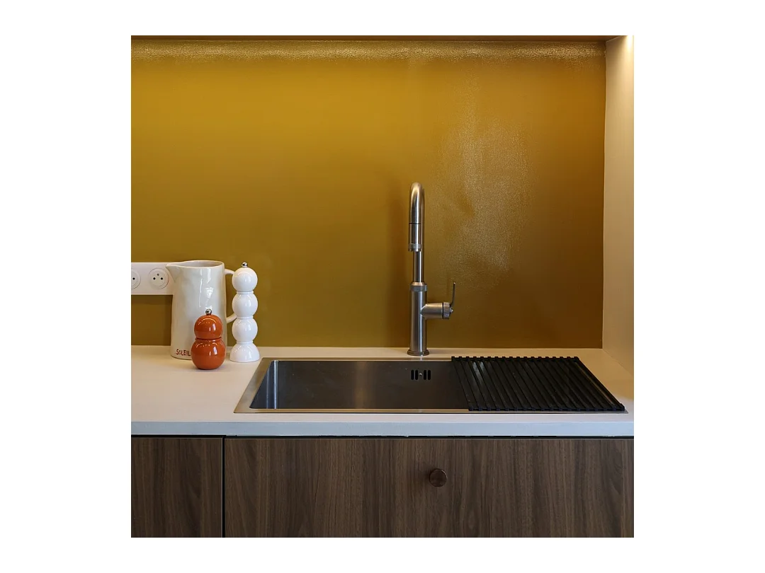 Molette mitigeur évier à douchette extractible façon inox - Essebagno