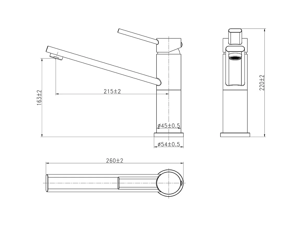 Sierra mitigeur évier bec long chromé - Essebagno