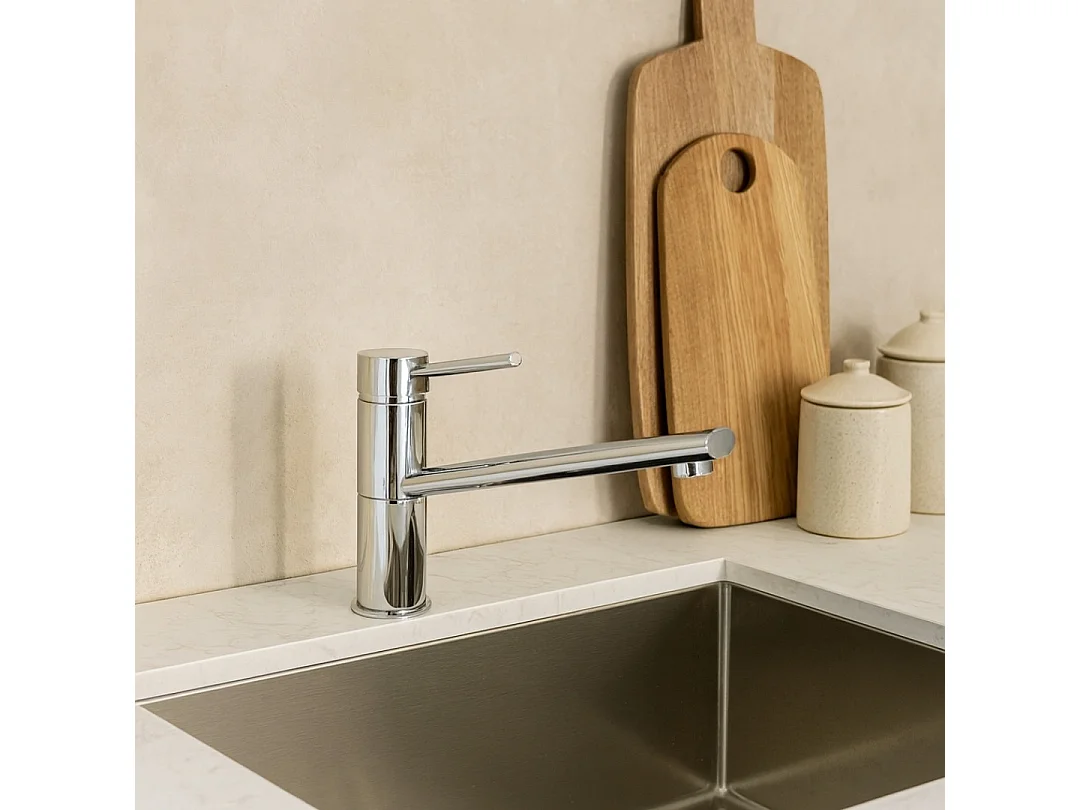 Sierra Spültischmischer mit langem Auslauf verchromt Essebagno