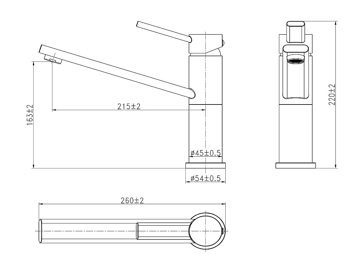 Sierra Spültischmischer mit langem Auslauf verchromt Essebagno