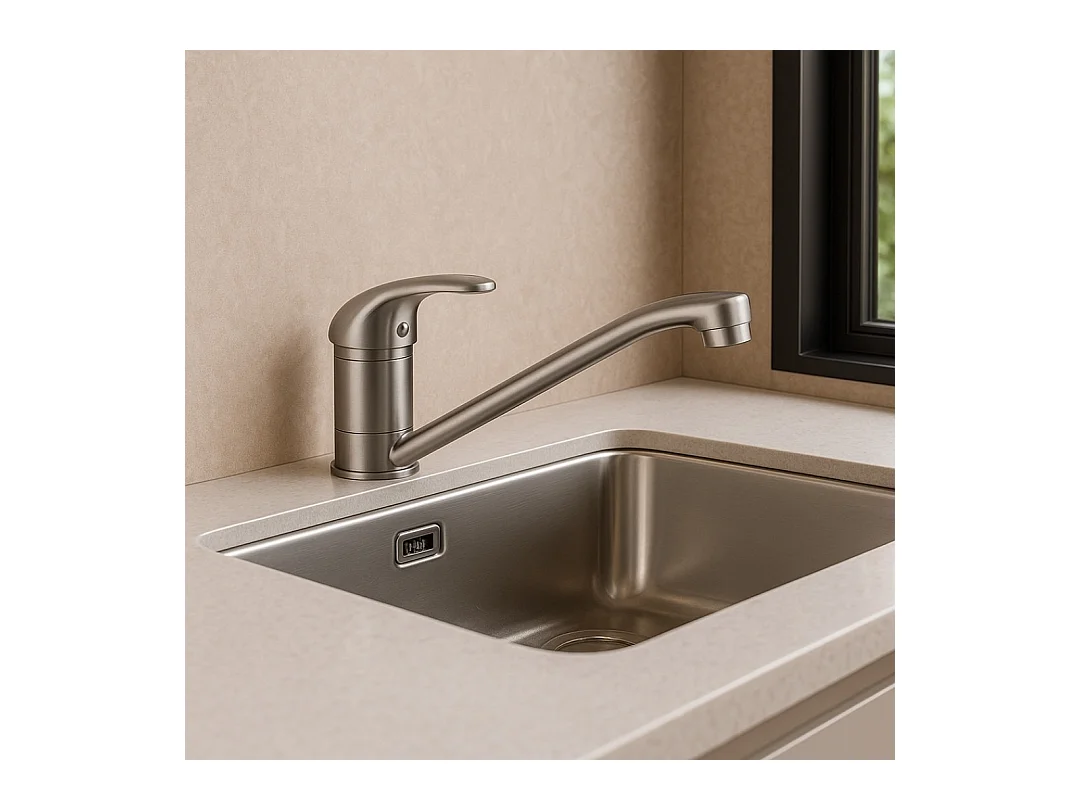 Théo Spültischmischer in Edelstahloptik Essebagno